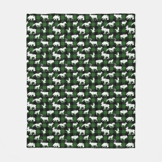 Green Buffalo Kariert Lumberjack Fleecedecke (Vorderseite)