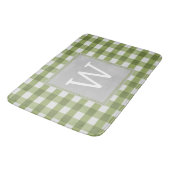 Green Buffalo Kariert Monogram Bath Mat Badematte (Schrägansicht)
