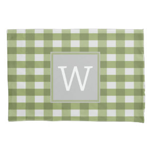 Green Buffalo Kariert Monogram Pillowcase Kissenbezug