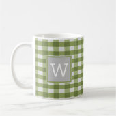 Green Buffalo Kariert Monogram Tasse (Links)