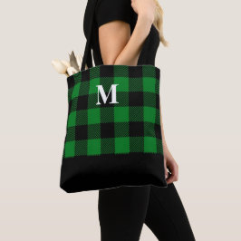Green Buffalo Kariert Monogram Tote Bag Tasche