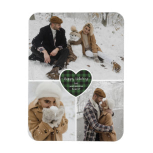 Green Buffalo Kariert Snow Foto Urlaub Magnet