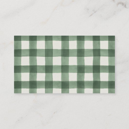 Green Buffalo Karierte Umschließkarte Begleitkarte (Rückseite)
