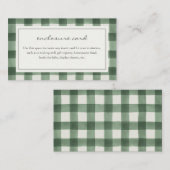 Green Buffalo Karierte Umschließkarte Begleitkarte (Vorne/Hinten)