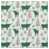 Green Buffalo Kariertes Longhorn Muster Stoff (Muster)