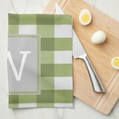 Green Buffalo Kariertes Monogram Handtuch (Viertel Falte)