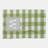 Green Buffalo Kariertes Monogram Handtuch (Horizontal)
