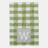 Green Buffalo Kariertes Monogram Handtuch (Vertikal)