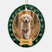 Green Buffalo Kariertes Muster Gold Pet Print Fami Keramik Ornament (Links)