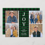 Green Buffalo Karo 4 Foto Feiertagskarte (Vorne/Hinten)