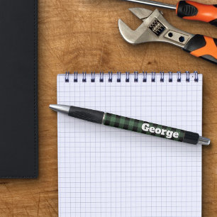 Green Buffalo Karo Fett Name Große Buchstaben Kugelschreiber