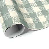 Green Buffalo Karo Kariert Gingham Holiday Geschenkpapier (Rolleneckpunkt)