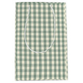 Green Buffalo Karo Kariert Gingham Mittlere Geschenktüte (Vorderseite)