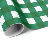 Green Buffalo Karo Kariert Weihnachten Geschenkpapier (Rolleneckpunkt)