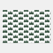 Green Buffalo Karo Pine Trees Weinroute Weihnachte Geschenkpapier Set (Vorderseite 2)