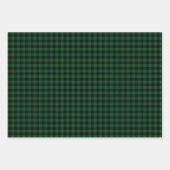 Green Buffalo Karo Pine Trees Weinroute Weihnachte Geschenkpapier Set (Vorderseite)