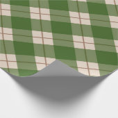 Green Buffalo Karo Weihnachten Geschenkpapier (Ecke)