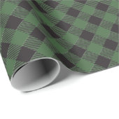 Green Buffalo Plaid Geschenkpapier (Rolleneckpunkt)