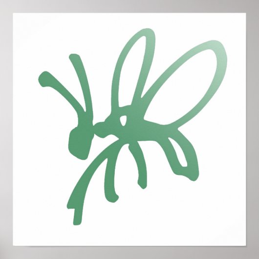 Green Bug Print Poster (Vorne)