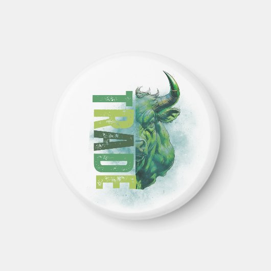 Green bull | Trade Design Magnet (Vorne)
