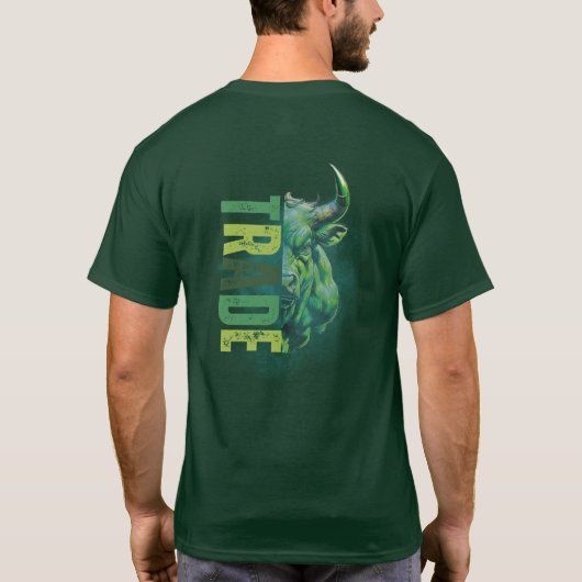 Green bull | Trade Design T-Shirt (Rückseite)