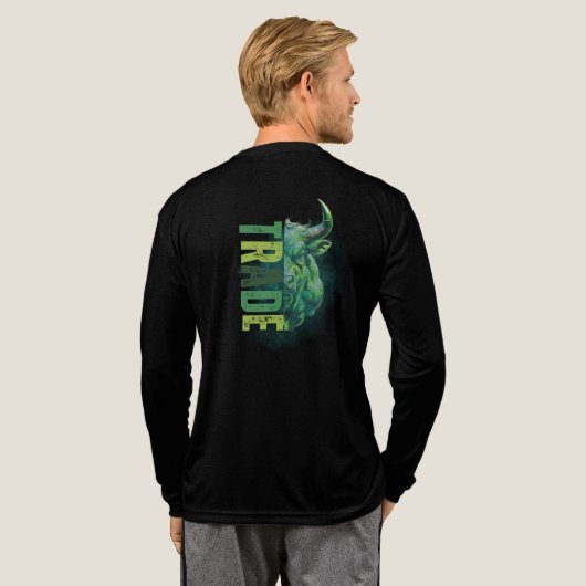 Green bull | Trade Design Tri-Blend Shirt (Voller Rücken)
