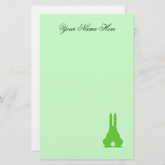 Green Bunny Briefpapier (Vorne/Hinten)