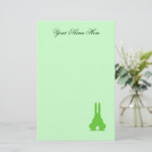 Green Bunny Briefpapier (Stehend Vorderseite)