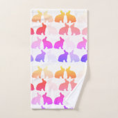 Green Bunny Oaster Spring Bunnies Rabbit Bath Towe Badhandtuch Set (Handtuch)