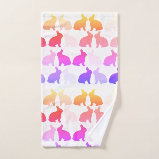 Green Bunny Oaster Spring Bunnies Rabbit Bath Towe Badhandtuch Set (Handtuch)