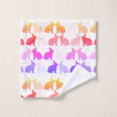 Green Bunny Oaster Spring Bunnies Rabbit Bath Towe Badhandtuch Set (Waschlappen)