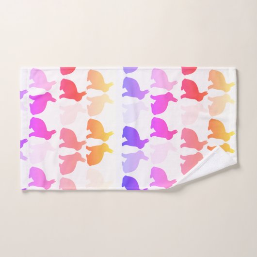 Green Bunny Oaster Spring Bunnies Rabbit Bath Towe Badhandtuch Set (Handtuch)