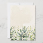 Green Bunny Rabbit Babydusche Einladung (Rückseite)