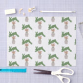 Green Bunny Rabbit Topiary Ginger jar jars Wrappi Seidenpapier (Handwerk)