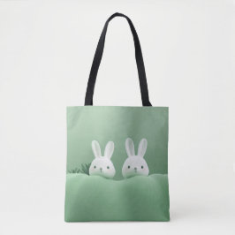 Green Bunny Tote Bag Tasche