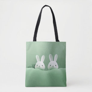 Green Bunny Tote Bag Tasche
