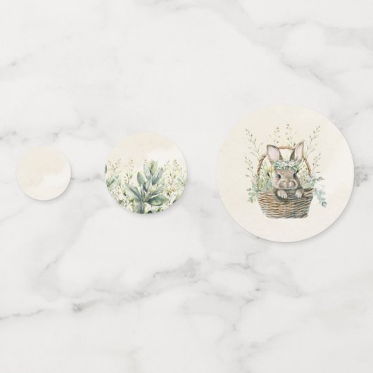 Green Bunny und Eukalyptus Konfetti (Rückseiten)