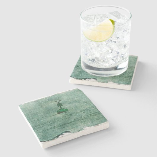 Green Buoy - Barnegat Inlet - New Jersey - IBSP Steinuntersetzer (Seitenansicht)