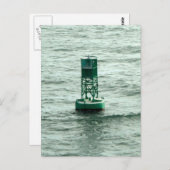 Green Buoy Postkarte (Vorne/Hinten)