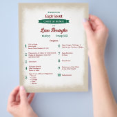 Green, Burgundy Eagle Court of Honor Program Flyer (Hand)