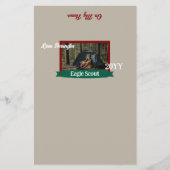 Green, Burgundy Eagle Scout Candy Bar Wrapper Flyer (Vorne)