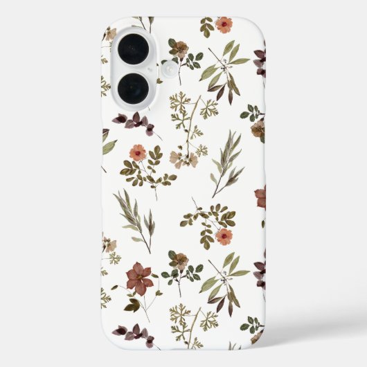 Green Burgundy Wildflower Case-Mate iPhone Hülle (Rückseite)