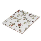 Green Burgundy Wildflower Fliese (Seite)