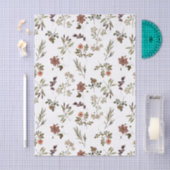 Green Burgundy Wildflower Seidenpapier (Handwerk)