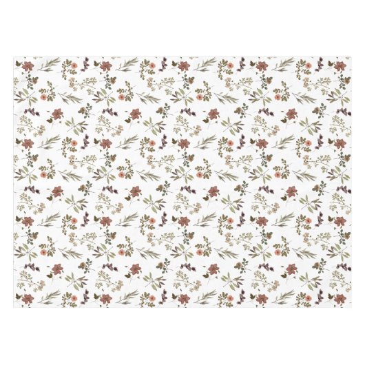 Green Burgundy Wildflower Tischdecke (Vorderseite (Horizontal))