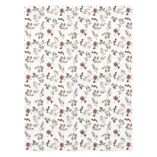 Green Burgundy Wildflower Tischdecke (Vorderseite)