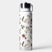 Green Burgundy Wildflower Trinkflasche (Hinten)