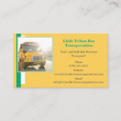 Green Bus Driver Yellow School Bus Business Card Visitenkarte (Vorderseite)