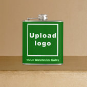 Green Business Brand auf Vinyl Wrapped Flask Flachmann