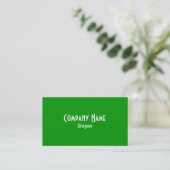 Green Business Card Visitenkarte (Stehend Vorderseite)